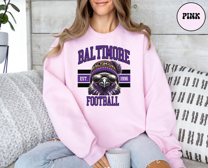 Baltimore Football Shirt, Baltimore Football Sweatshirt, Retro Style Baltimore Football Shirt, Sunday Football Shirt