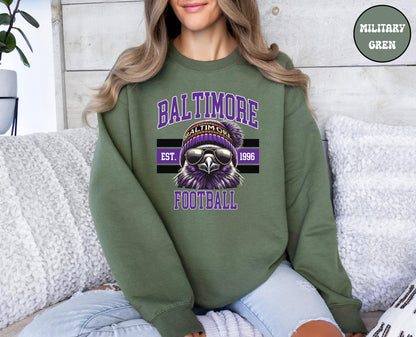 Baltimore Football Shirt, Baltimore Football Sweatshirt, Retro Style Baltimore Football Shirt, Sunday Football Shirt