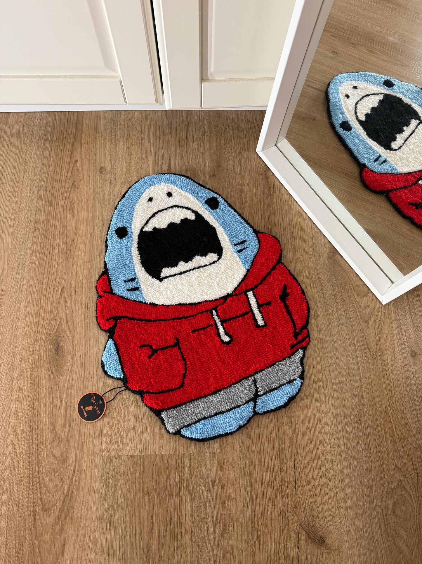 Shark handmade rug / wall art/Tufted rug/tufting rug