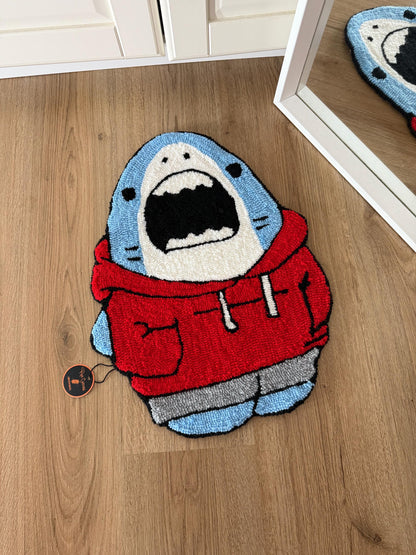 Shark handmade rug / wall art/Tufted rug/tufting rug