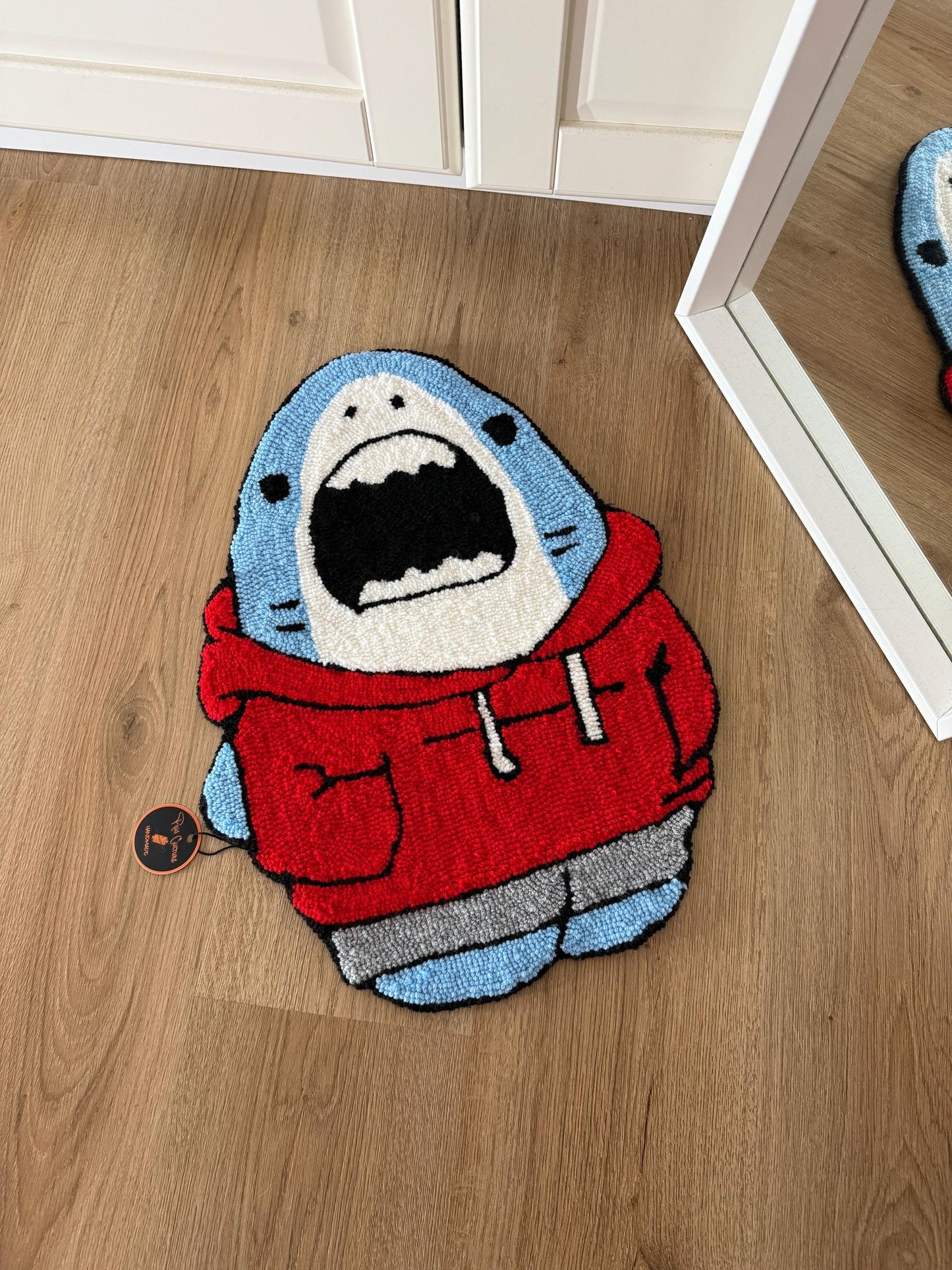 Shark handmade rug / wall art/Tufted rug/tufting rug