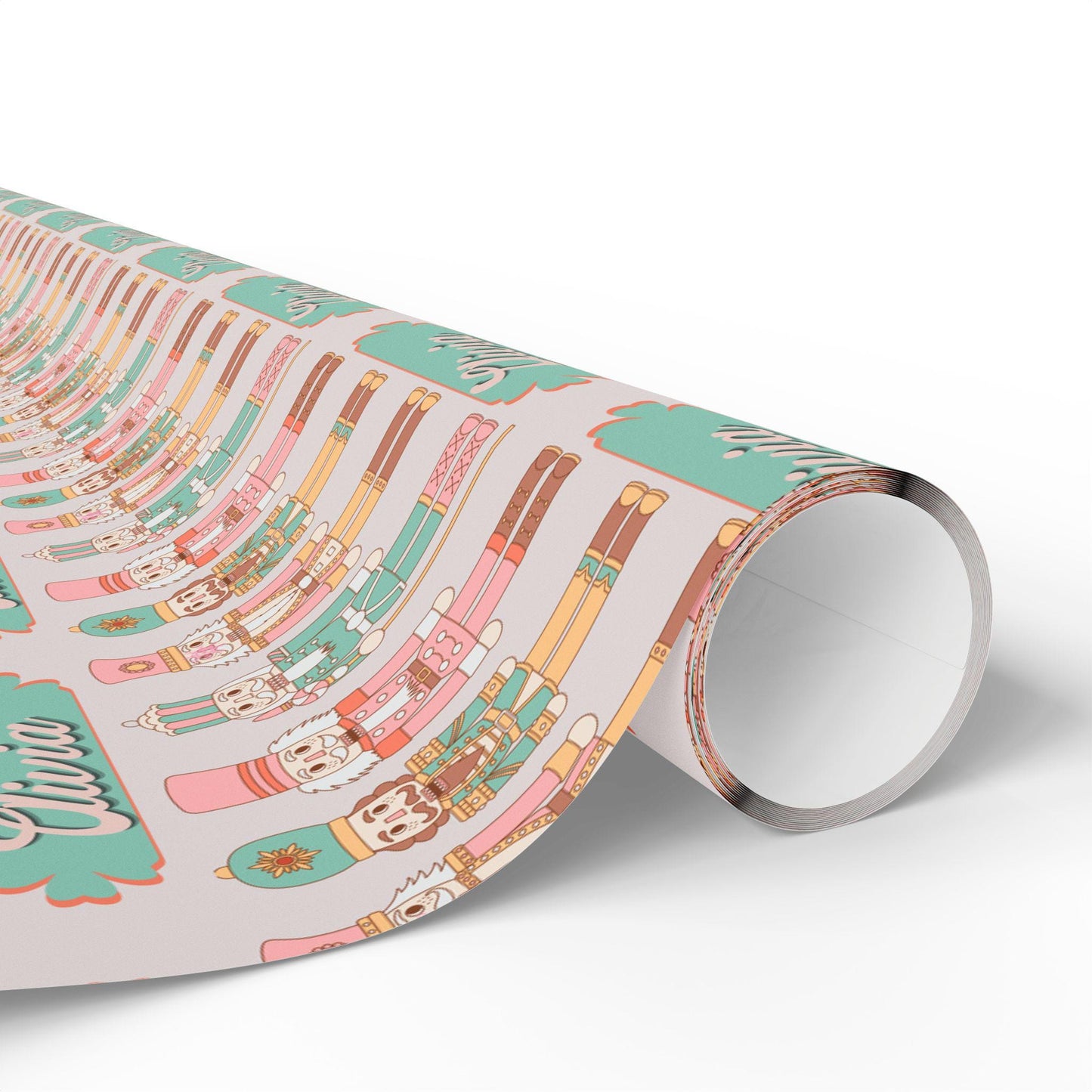 Personalized Children's Gift Wrap Papers - Kids Personalized Christmas Wrapping Paper - Vintage Toy Soldier Design