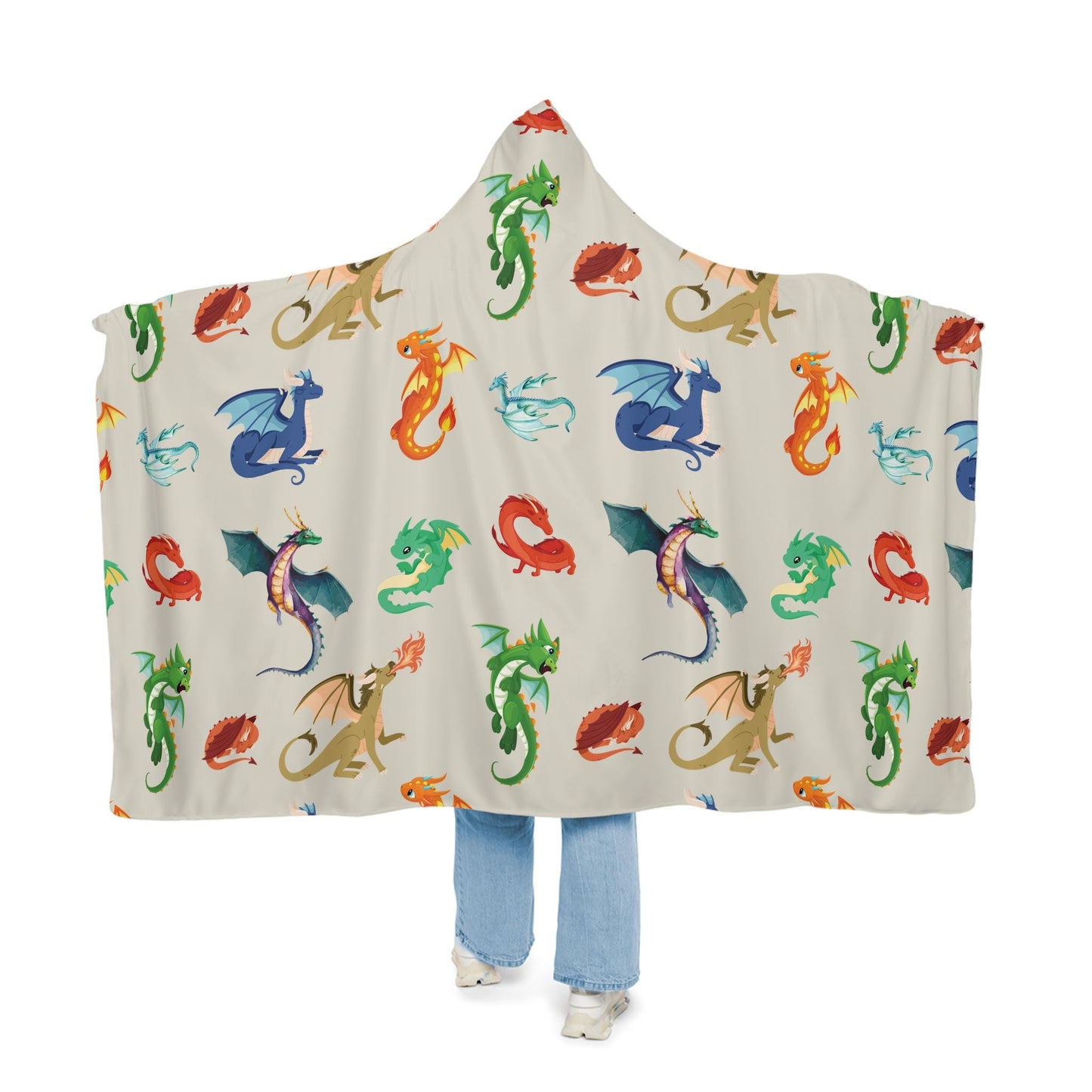 Dragon Hooded Blanket | Fantasy Hooded Blanket | Hoodie Blanket | Wearable Blanket | Snuggle Blanket | Sherpa Blanket | Fleece Blanket