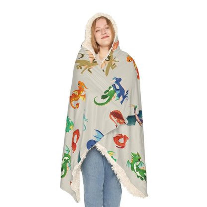 Dragon Hooded Blanket | Fantasy Hooded Blanket | Hoodie Blanket | Wearable Blanket | Snuggle Blanket | Sherpa Blanket | Fleece Blanket