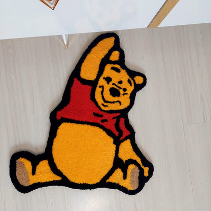 Winnie Rug,Tufted Rug,Handmade Rug,Cartoon Rug,The Pooh Tufted Rug,Kids Room Rug,Cute Rug, Custom Rug,Area Rug,Gift For Kids,Baby Room Rug
