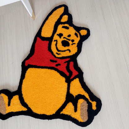 Winnie Rug,Tufted Rug,Handmade Rug,Cartoon Rug,The Pooh Tufted Rug,Kids Room Rug,Cute Rug, Custom Rug,Area Rug,Gift For Kids,Baby Room Rug