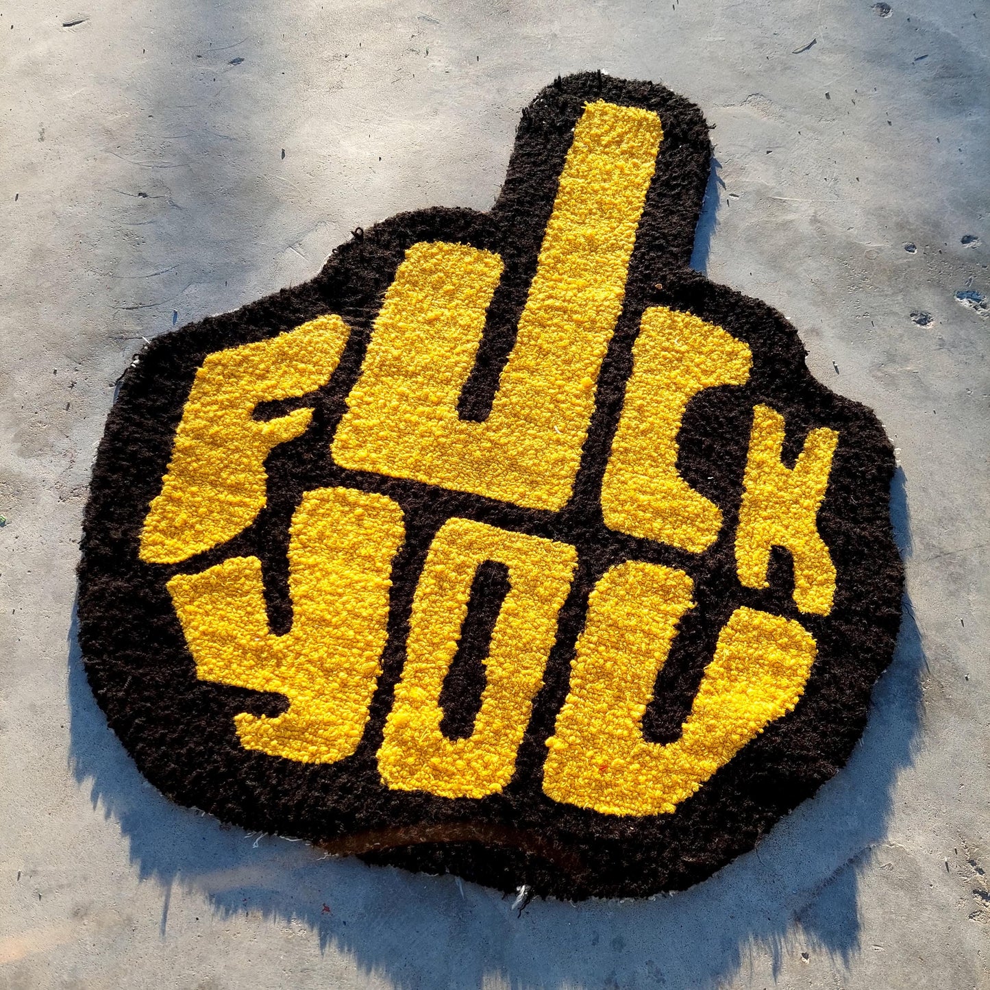 Fuck You Rug,Tufted Rug,Cool Rugs,Unique Rugs,Fun Rug,Handmade Rug,Custom Rug,Area Rug,Home Decor,Gift for Her,Funny Rug,Personalized Rug
