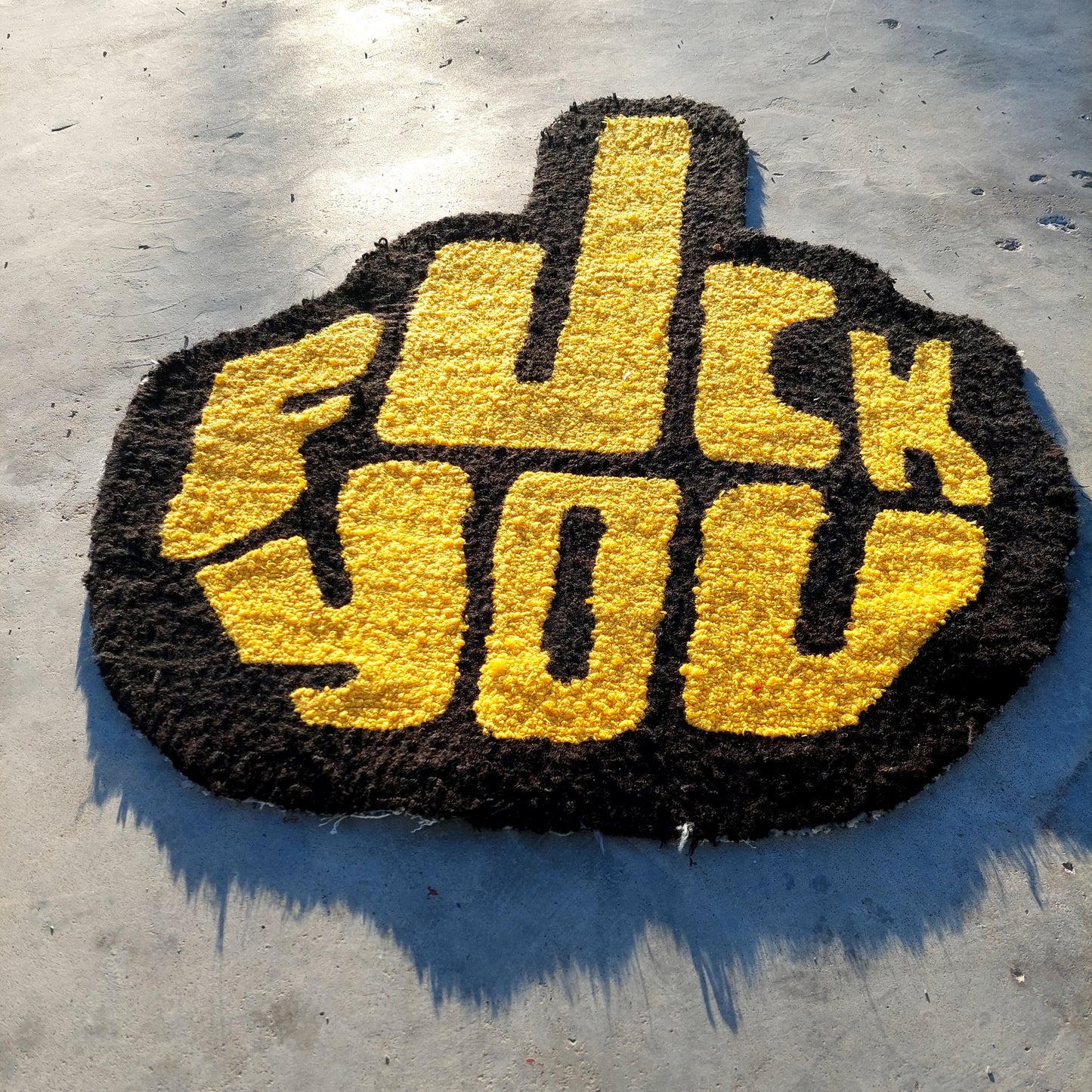 Fuck You Rug,Tufted Rug,Cool Rugs,Unique Rugs,Fun Rug,Handmade Rug,Custom Rug,Area Rug,Home Decor,Gift for Her,Funny Rug,Personalized Rug