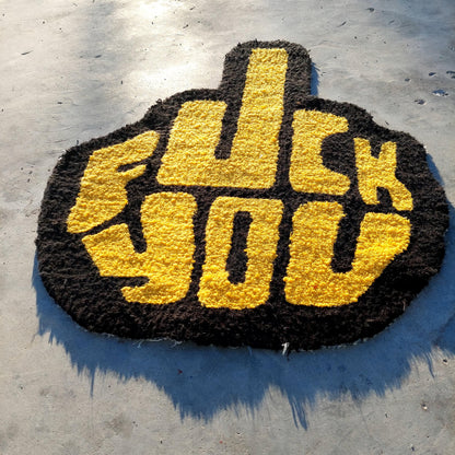 Fuck You Rug,Tufted Rug,Cool Rugs,Unique Rugs,Fun Rug,Handmade Rug,Custom Rug,Area Rug,Home Decor,Gift for Her,Funny Rug,Personalized Rug