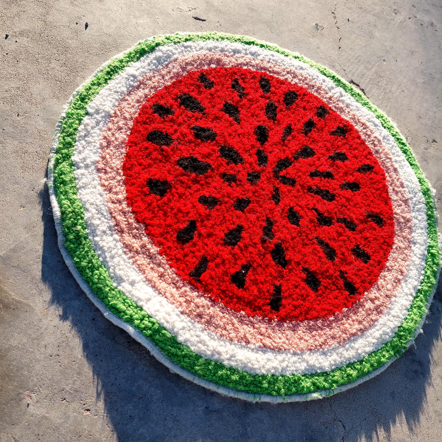 Watermelon Tufted Rug,Hand Tufted Fruit Rug,Custom Rug,Handmade Rug,Kitchen Rug,Area Rug,Home Decor,Living Room Rug,Cool Rug,Modern Rug