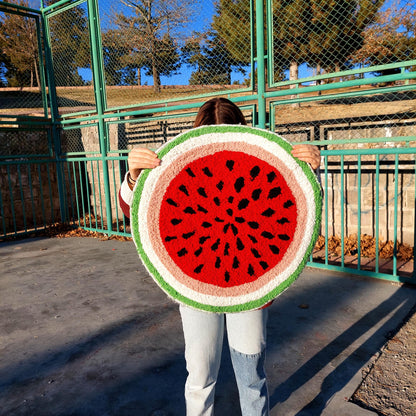 Watermelon Tufted Rug,Hand Tufted Fruit Rug,Custom Rug,Handmade Rug,Kitchen Rug,Area Rug,Home Decor,Living Room Rug,Cool Rug,Modern Rug