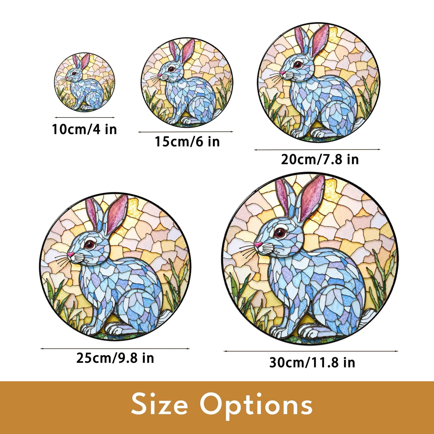 Stained Glass Rabbit Suncatcher Unique Window Decor Gift for Animal Lovers