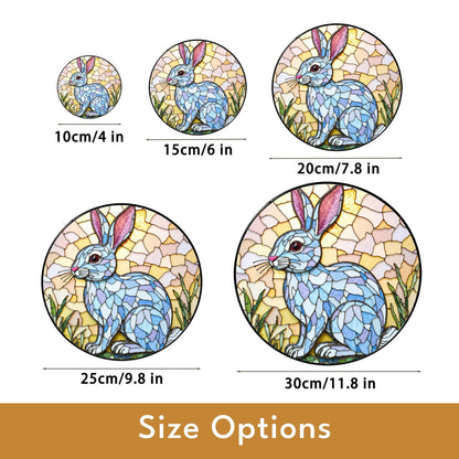 Stained Glass Rabbit Suncatcher Unique Window Decor Gift for Animal Lovers