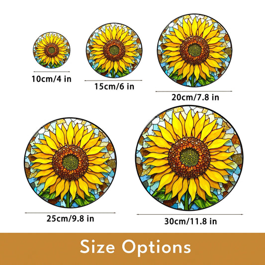 Sunflower Stained Glass Suncatcher Handcrafted Gift for Mom Unique Home Decor
