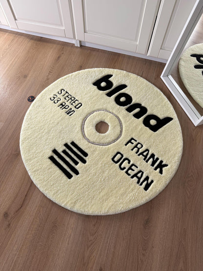 Blond Album Cover Rug: Handmade Tufted Music Rug (90cm)