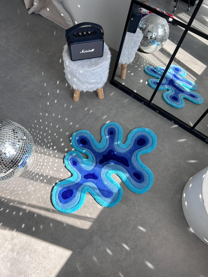 Handmade Tufted Abstract Rug: Custom Art Decor