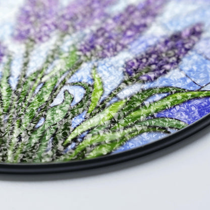 Lavender Stained Glass Suncatcher Purple Floral Window Decoration Gift for Her