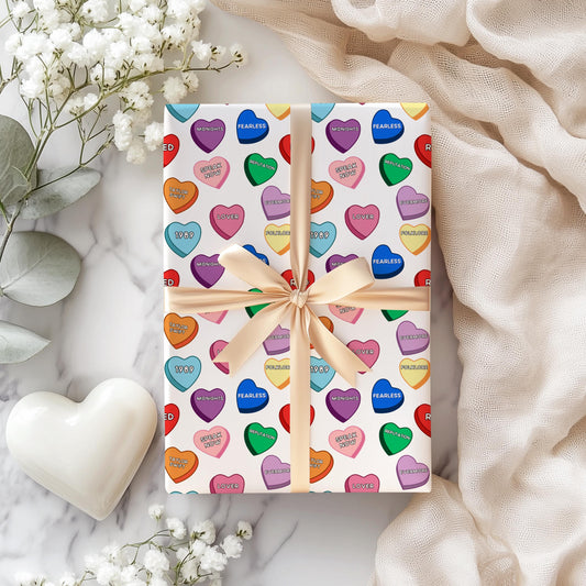 Taylor Valentines Gift Wrapping Paper: Swiftie Hearts Gift Wrap