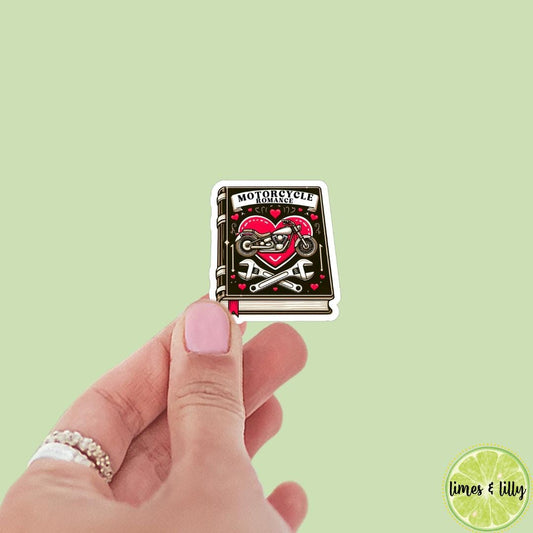 Motorcycle Romance Book Vinyl Sticker | Bookish Stickers | Kindle Stickers | Water Bottle Stickers | Trendy | Romance Tropes | Book Lover