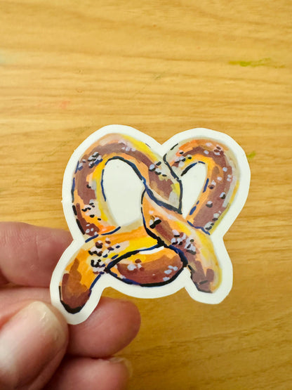 Soft Pretzel | 3" Glossy Sticker Decal | Water-resistant | New York icons