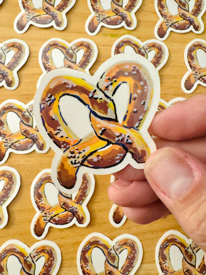 Soft Pretzel | 3" Glossy Sticker Decal | Water-resistant | New York icons