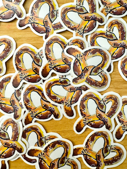 Soft Pretzel | 3" Glossy Sticker Decal | Water-resistant | New York icons