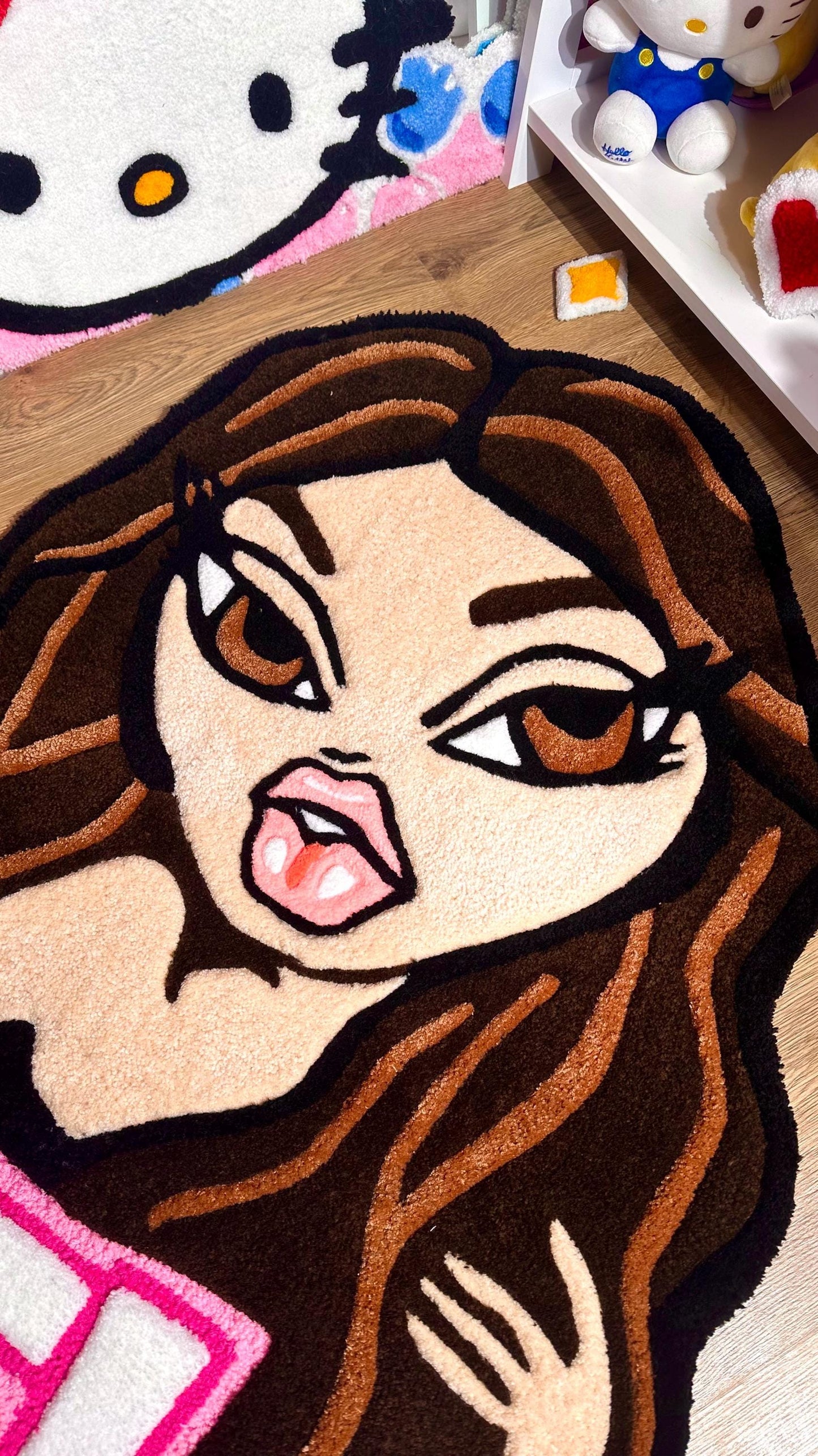 Custom tufting rug with 3D details | Fully Handmade | 3 ft - 90 centimeters