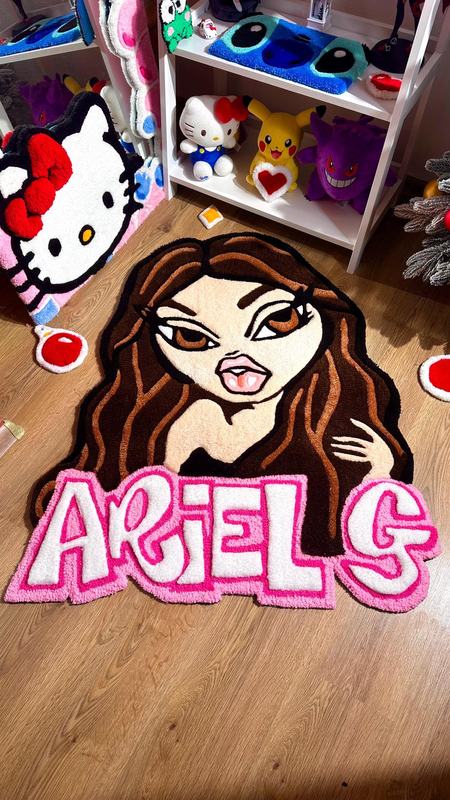 Custom tufting rug with 3D details | Fully Handmade | 3 ft - 90 centimeters