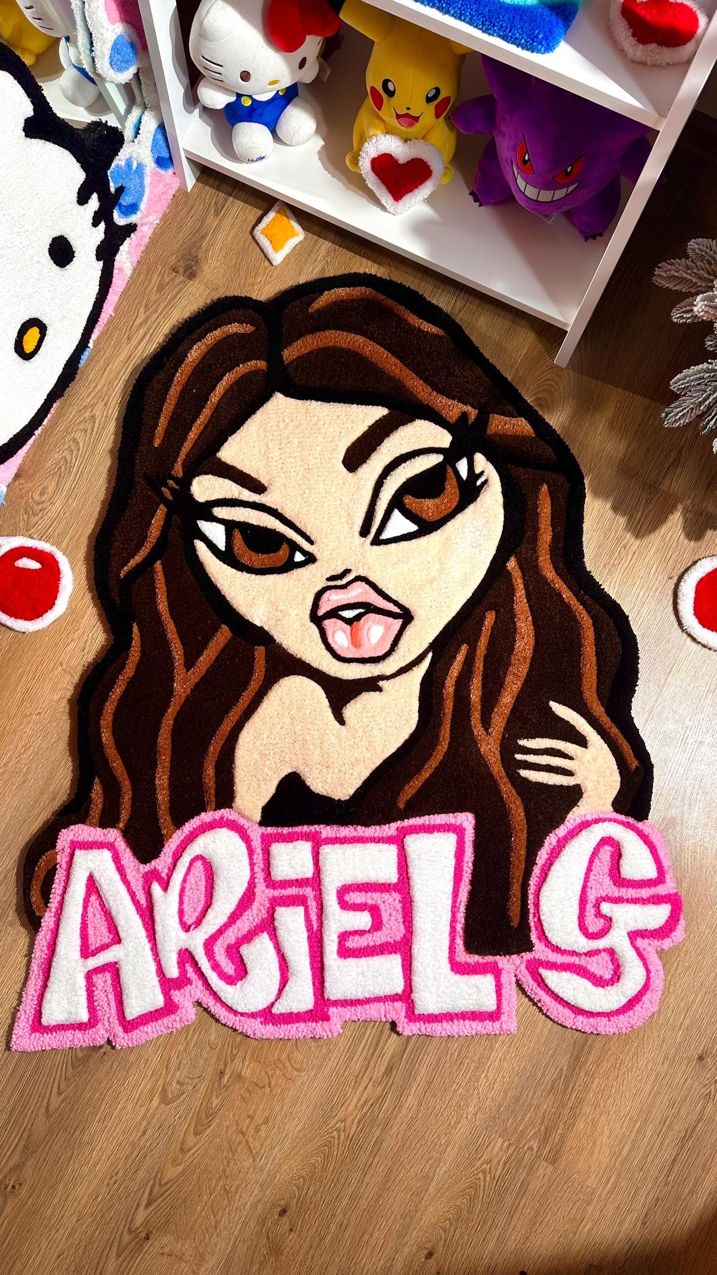 Custom tufting rug with 3D details | Fully Handmade | 3 ft - 90 centimeters