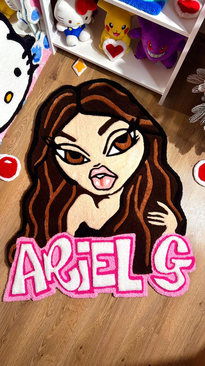 Custom tufting rug with 3D details | Fully Handmade | 3 ft - 90 centimeters