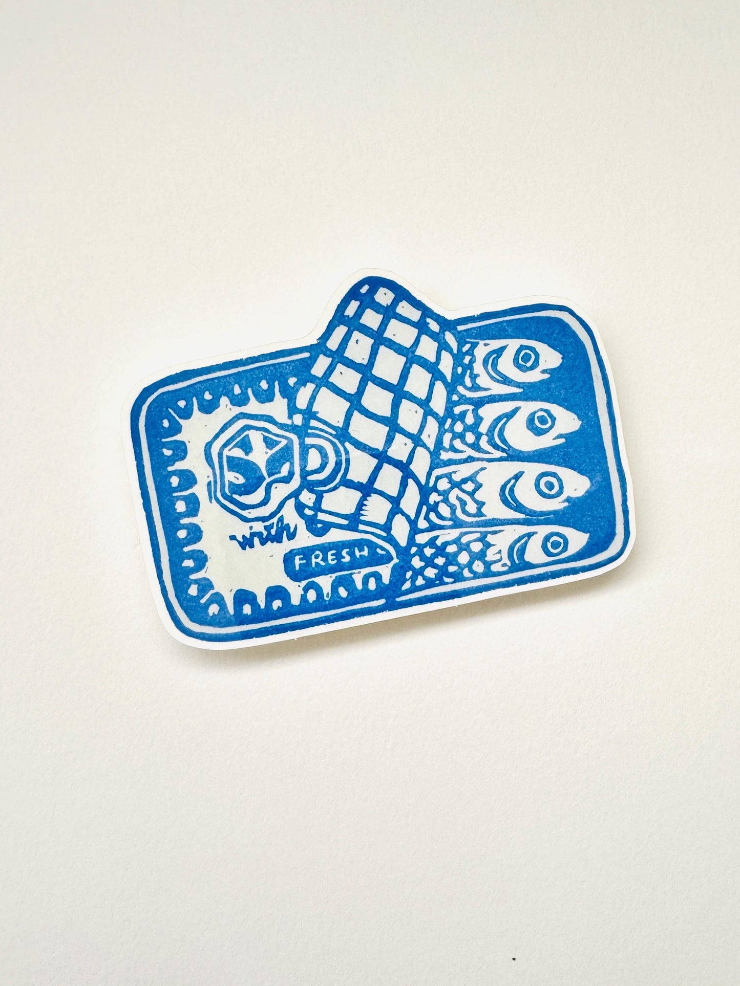 Sardines in a Can | Vinyl Sticker Decal | Water resistant | Foodie sticker