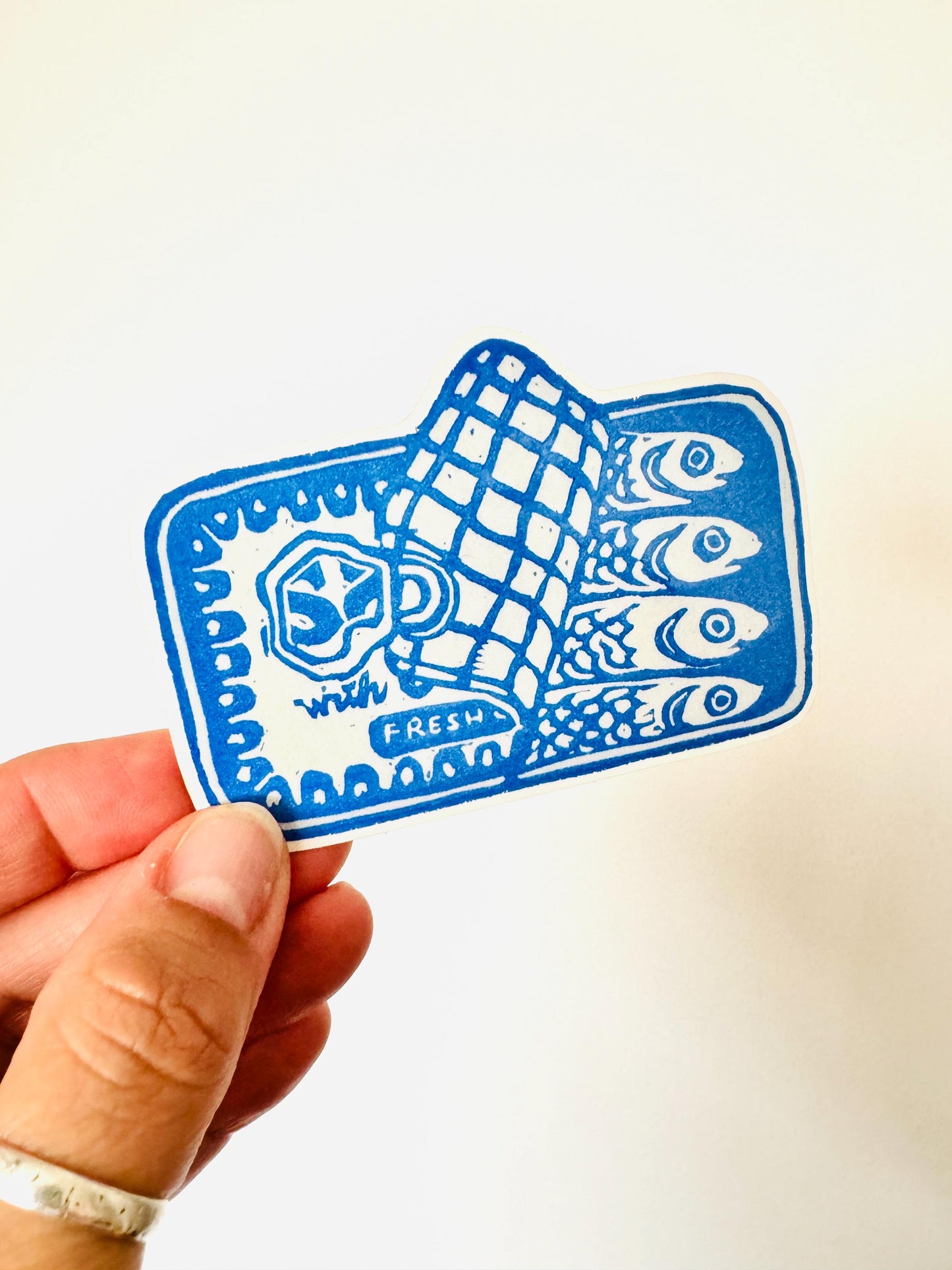 Sardines in a Can | Vinyl Sticker Decal | Water resistant | Foodie sticker