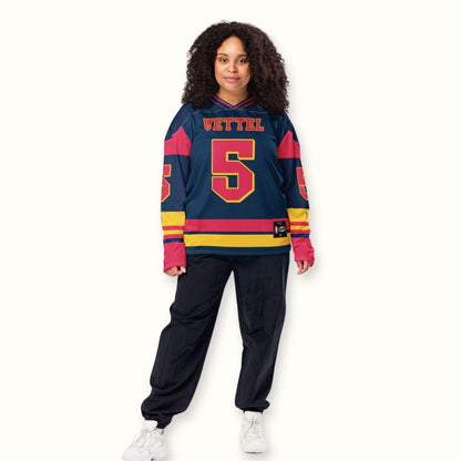 Racing Fan Apparel F1 Unisex Hockey Jersey : Redbull Racing #5 Inspired Unisex Hockey Jersey