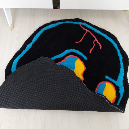 Skull Rug,Tufted Rug,Gothic Rug,Living Room Rug,Fear Rug,Fear Decor,Custom Rug,Modern Rug,Black Rug,Custom Gifts,Skeleton Rug,Satanic Rug