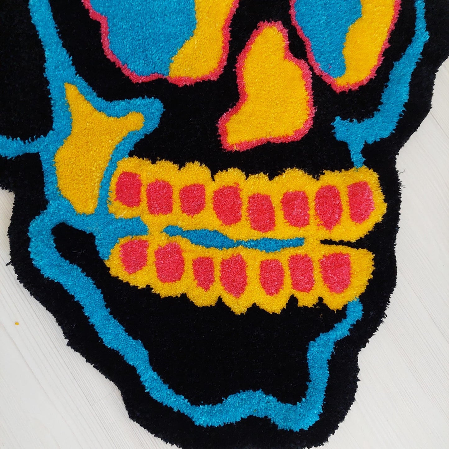 Skull Rug,Tufted Rug,Gothic Rug,Living Room Rug,Fear Rug,Fear Decor,Custom Rug,Modern Rug,Black Rug,Custom Gifts,Skeleton Rug,Satanic Rug