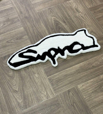 Custom Rug Tufted Rugs for bedroom aesthetic Gifts for him Car rugs Logo rug Toyota supra rug Man cave decor Garage decor Hotwheels rug jdm
