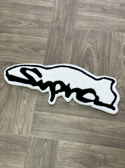 Custom Rug Tufted Rugs for bedroom aesthetic Gifts for him Car rugs Logo rug Toyota supra rug Man cave decor Garage decor Hotwheels rug jdm