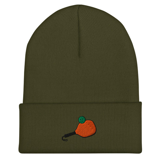 Pickleball Beanie, Handmade Cuffed Knit Unisex Slouchy Adult Winter Hat Cap Gift, Kawaii