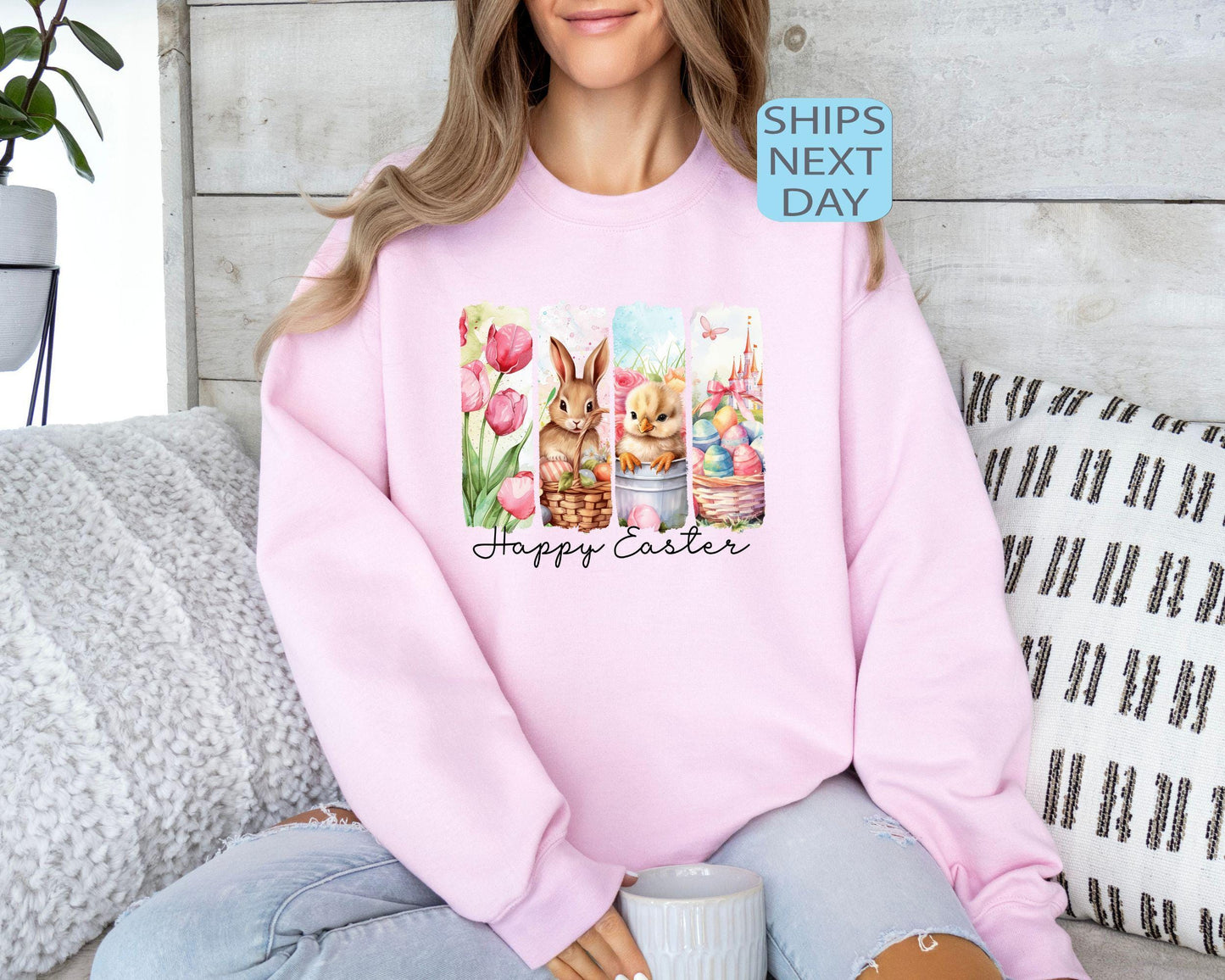 Easter Vibes Sweatshirt, Retro Easter Shirt, Rabbit Lover Gift, Easter Egg Hunt, Easter Chicks Shirt, Happy Easter Graphic Shirt
