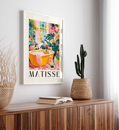 Guinea Pig Art Print: Matisse Style Bathroom Decor