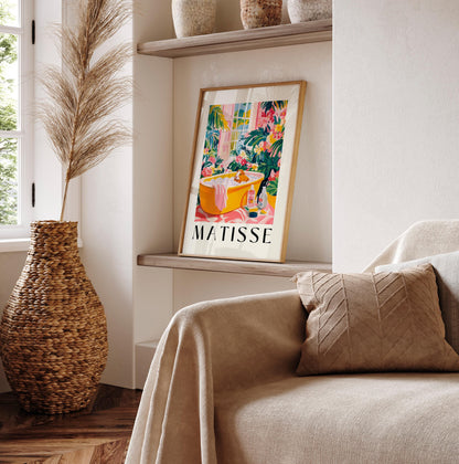 Guinea Pig Art Print: Matisse Style Bathroom Decor