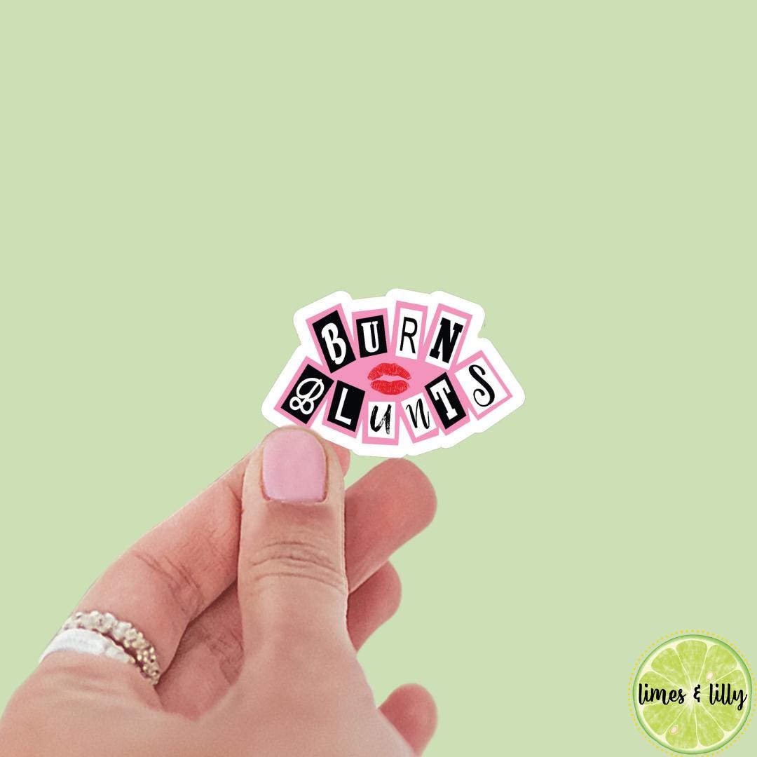 Burn Blunts Mean Girls Vinyl Sticker | bookish stickers | Kindle stickers | marijuana | 420 | weed smoker | cannibis