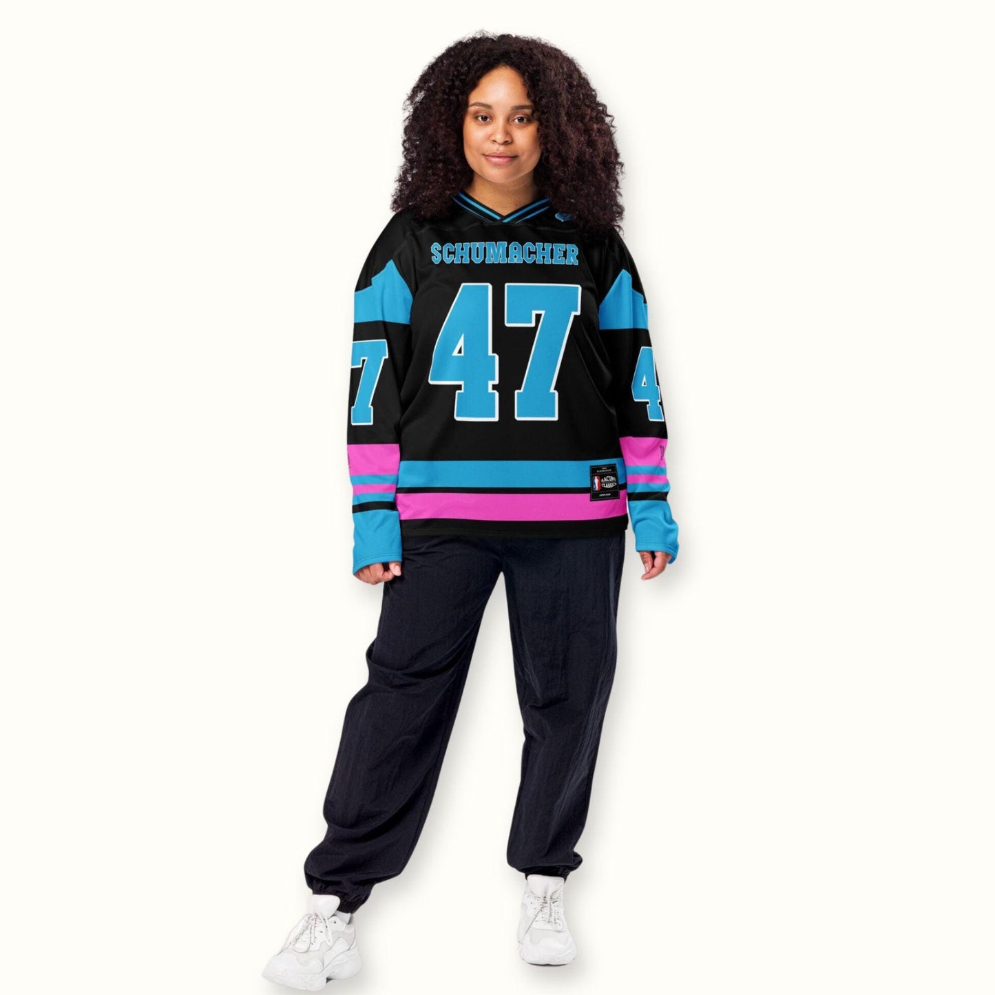 Racing Fan Oversized Hockey Jersey – Unisex Jersey with Bold Number Graphics