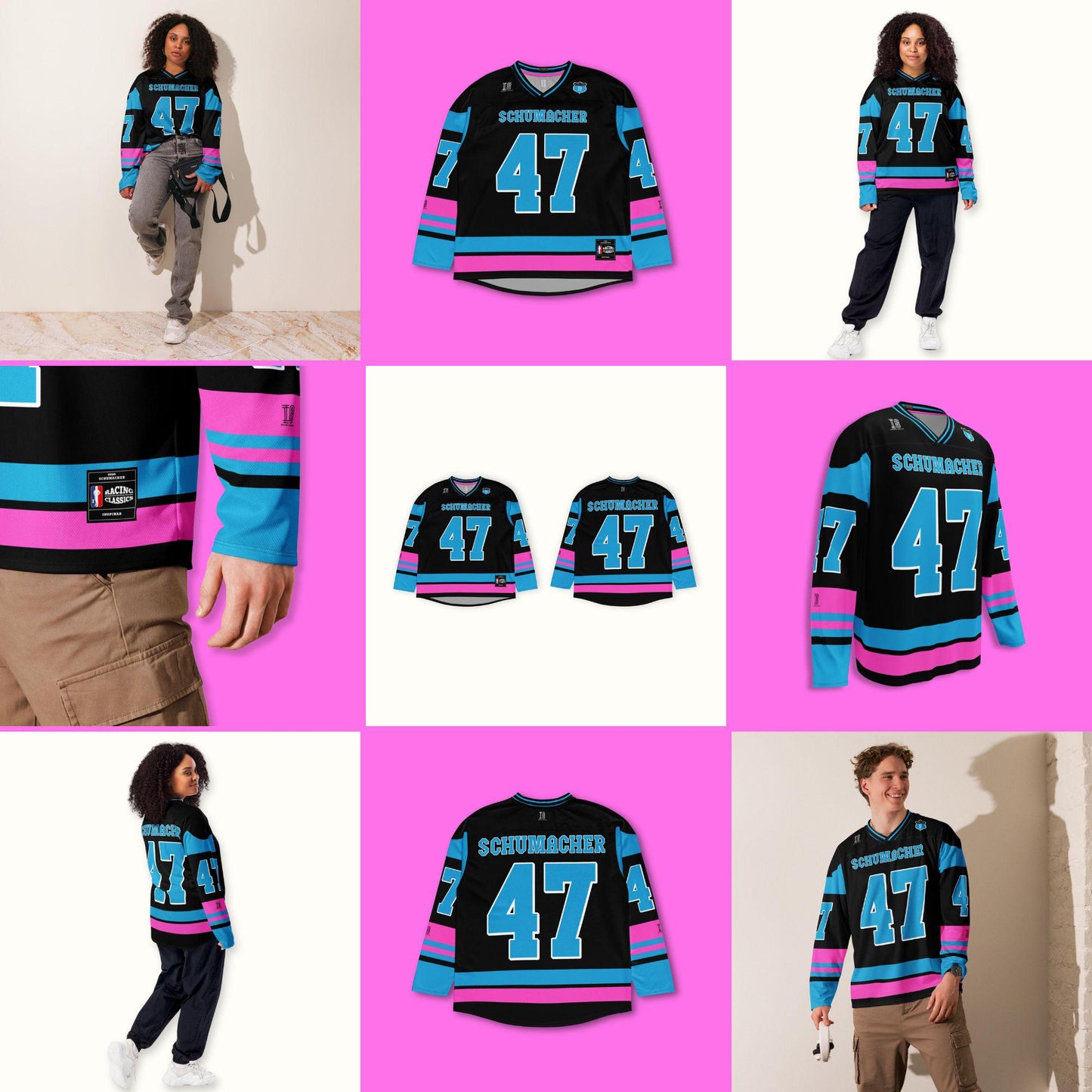 Racing Fan Oversized Hockey Jersey – Unisex Jersey with Bold Number Graphics