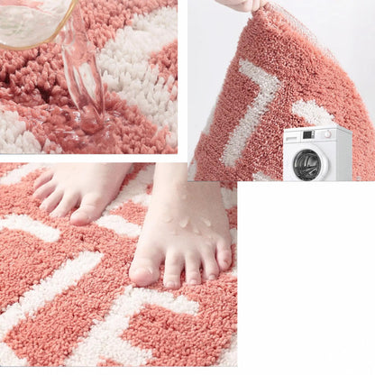 Non-slip Bath Mat Lemon Peach Home Land Pad Bedroom Toilet Doorway Floor Mat