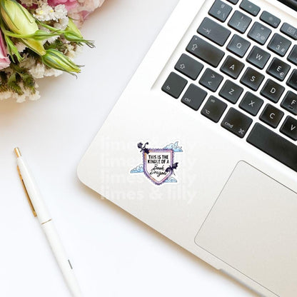 This is the Kindle of a Book Dragon Shield Vinyl Sticker | Book Inspired | Bookish Stickers | Kindle | Laptop | Decal | Romantasy Book Merch