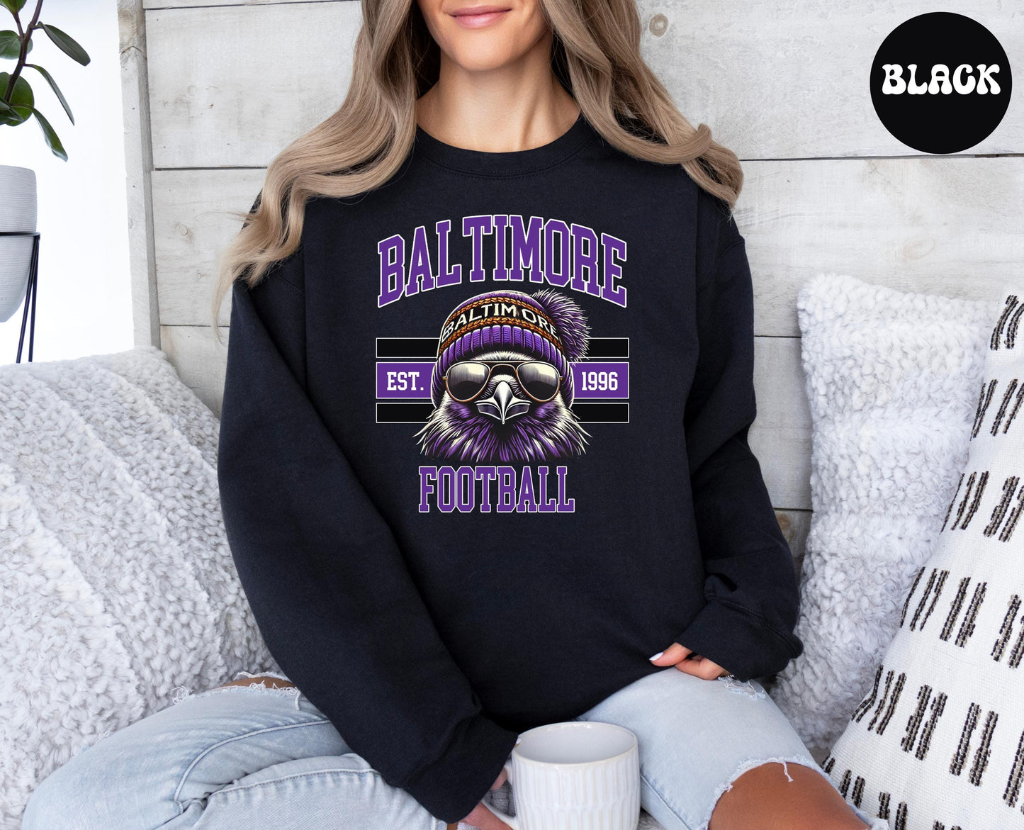 Baltimore Football Shirt, Baltimore Football Sweatshirt, Retro Style Baltimore Football Shirt, Sunday Football Shirt