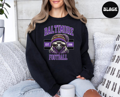 Baltimore Football Shirt, Baltimore Football Sweatshirt, Retro Style Baltimore Football Shirt, Sunday Football Shirt
