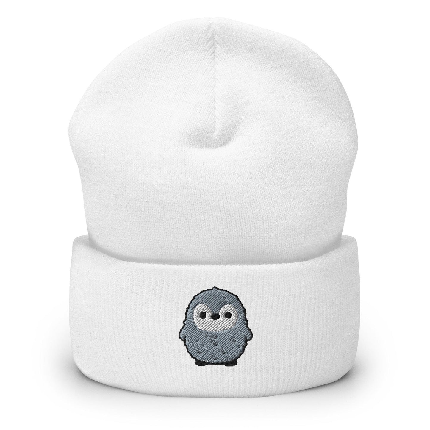 Pesto the Penguin Beanie, Handmade Cuffed Knit Unisex Slouchy Adult Winter Hat Cap Gift, Kawaii