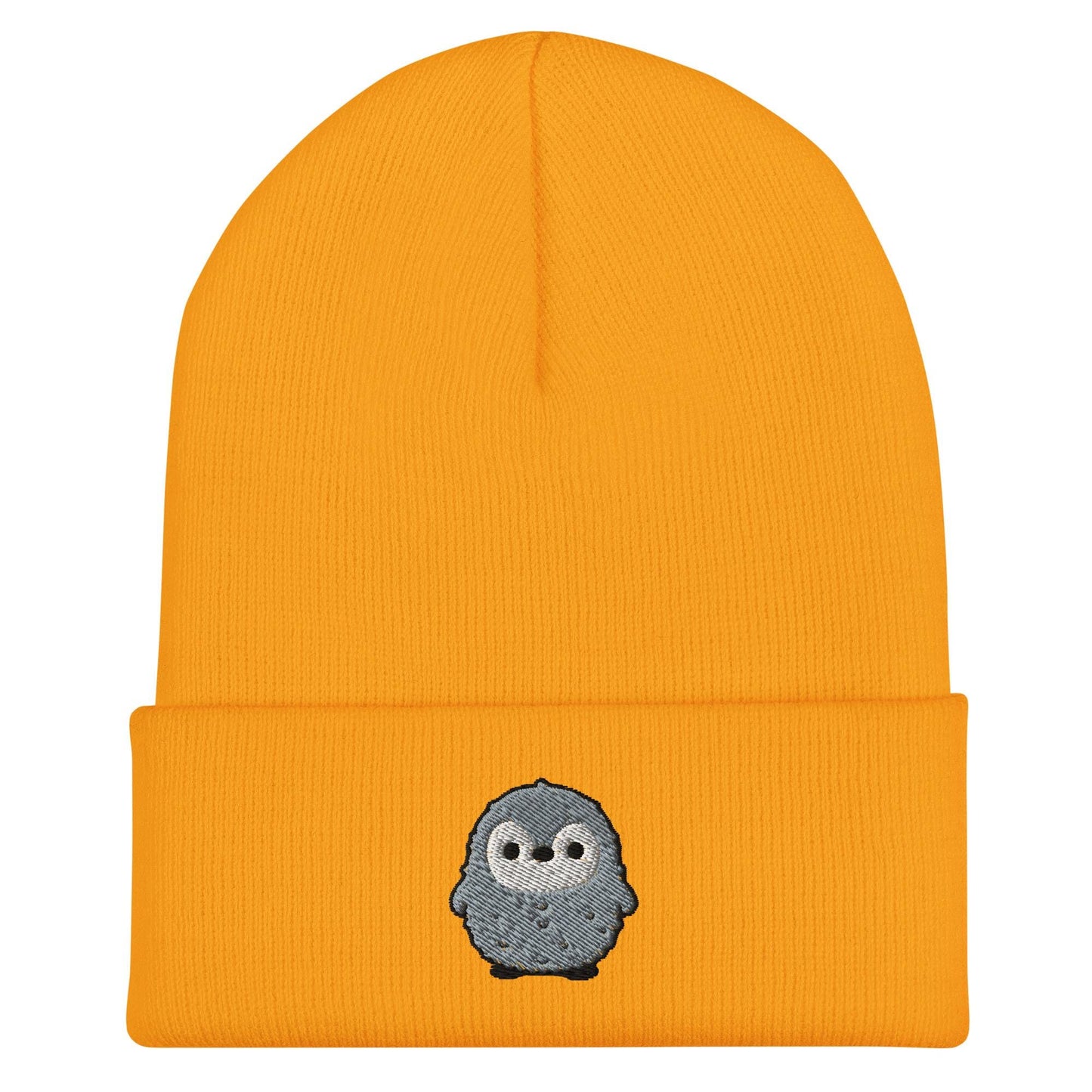 Pesto the Penguin Beanie, Handmade Cuffed Knit Unisex Slouchy Adult Winter Hat Cap Gift, Kawaii